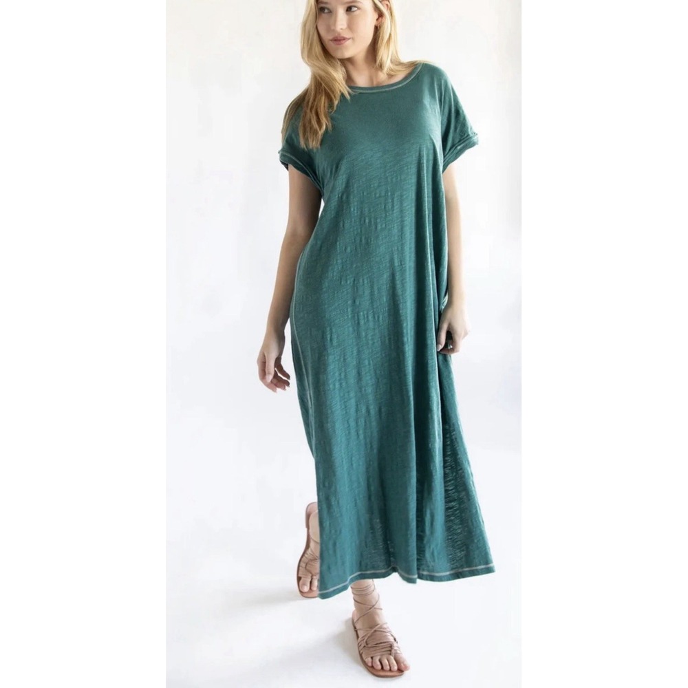 Natural Life Frankie Knit Tee Dress Sea Green Size XL